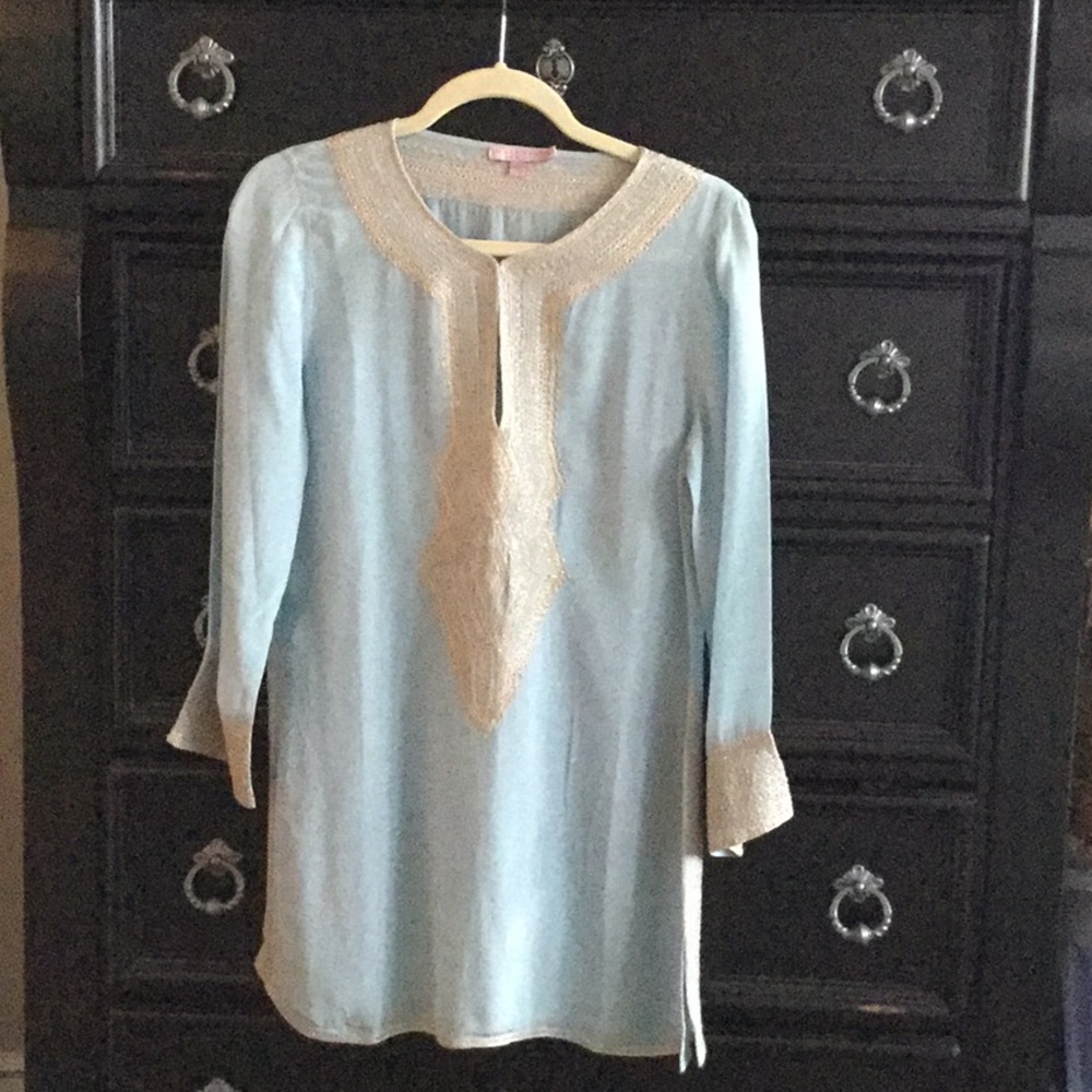 NEW Calypso St Barth silk tunic/Swim Cover Up